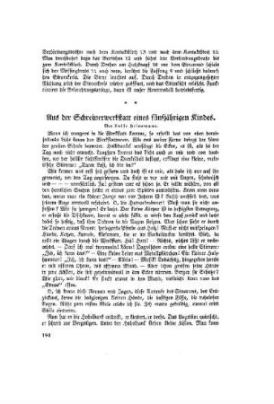 Aus der Schreinerwerkstatt eines fünfjährigen Kindes