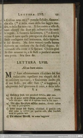 Lettera LVIII. Ad un buon amico