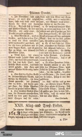 XXII. Klag- und Trost-Lieder.