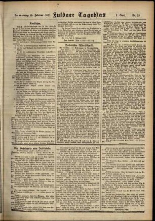 Zweite Ausgabe vom Donnerstag, den 10. Februar 1921.