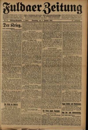 Zweite Ausgabe vom Dienstag, den 05. Januar 1915.