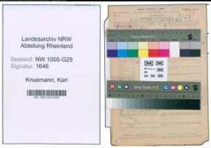 Entnazifizierung Karl Knuemann , geb. 09.12.1892 (Bahnsekretaer)
