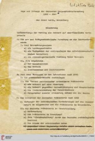 Gliederung