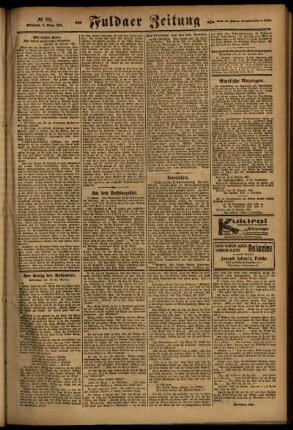 Zweite Ausgabe vom Mittwoch, den 02. März 1921.