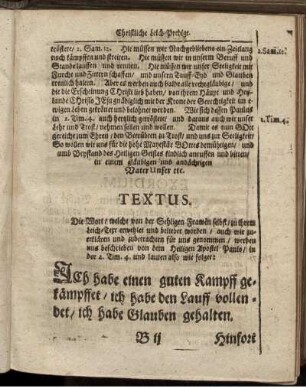 "Textus" und "Exordium"