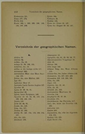 Verzeichnis der geographischen Namen