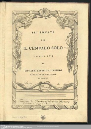 6 Sonatas - Mus.3390-T-1 : cemb