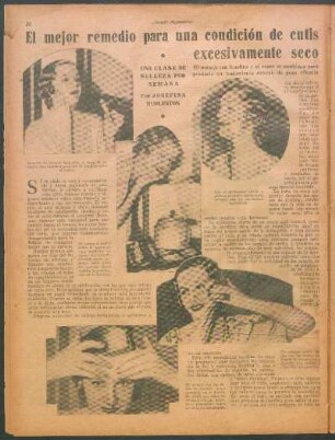 El mejor remedio para una condición de cutis excesivamente seco : Una clase de belleza por semana