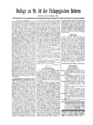 Aus Hamburg : (Fortsetzung aus dem Hauptblatt) ; Beilage zu Nr. 51 der Pädagogischen Reform