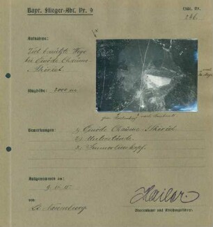 Foto von viel benützten Wegen bei der Einöde Chaume-Thiriet (Luftbild)