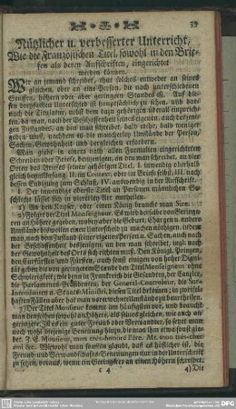 Nützlicher u. verbesserter Unterricht, Wie die Französischen Titel, sowohl in den Briefen als deren Aufschriften, eingerichtet werden können