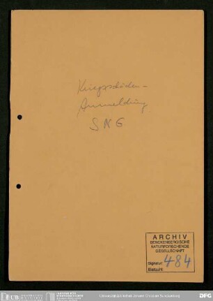 Anmeldung der Kriegsschäden