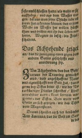 Das Achtzehende zeiget an/ das die zuneigung eines gegen dem andern Gottes geschöpffe und anordenung sey.
