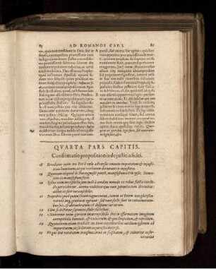 Quarta Pars Capitis. Confirmatio propositionis de justitia fidei