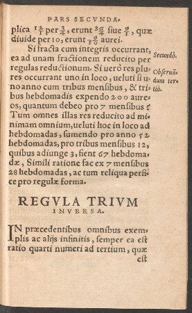 Regula Trium Inversa.