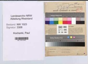 Entnazifizierung Paul Kochanki , geb. 20.03.1901 (Zollsekretaer)