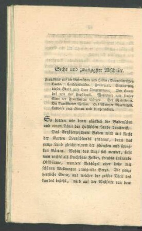 Sechs und zwanzigster Abschnitt.
