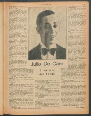 Julio de Caro : El artista del tango