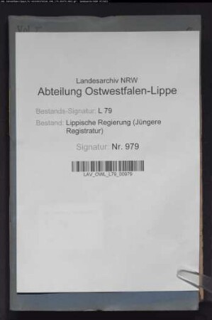 Verwendung des auf Lippe entfallenden Anteils an den französischen Kriegskostenentschädigungen, Band 5