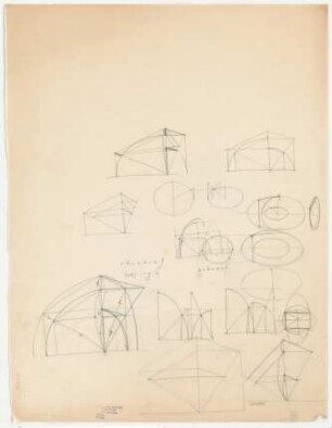 Thiersch, Friedrich von; München; Justizpalast - Proportion - Studie (Details)