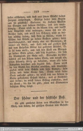 Der schöne und der häßliche Fuß
