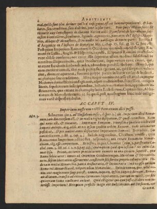 Ac Caput IV. Imperium nostrum recte Romanum dici posse.