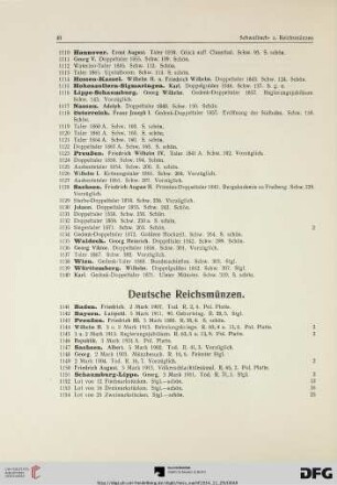 Deutsche Reichsmünzen (Nr. 1141-1154)