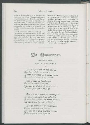 La Esperanza : Canción cubana