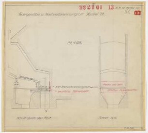Kessel 21, Feuergewölbe und Nachverbrennungsrost