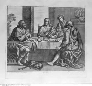 Raccolta de' quadri ... posseduti da S.A.R. Pietro Leopoldo, Florenz 1778, Tafel 62: Das Mahl zu Emmaus