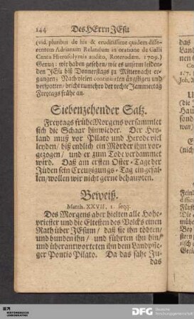 Siebenzehender Satz.