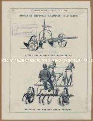 Bodenbearbeitungsgeräte von der Firma James und Frederick Howard in England