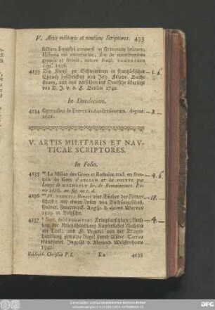 V. Artis Militaris Et Nauticae Scriptores.
