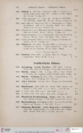 Neufürstliche Häuser (Nr. 2658-2952)