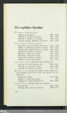 Die englischen Herrscher