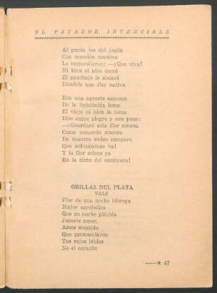 Orillas del Plata : Vals