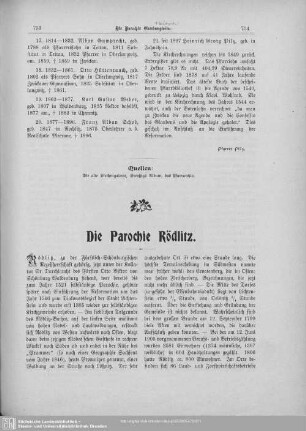 Die Parochie Rödlitz