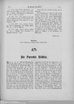 Die Parochie Rödlitz