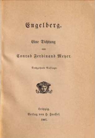 Engelberg : eine Dichtung