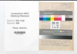 Entnazifizierung Heinrich Peine , geb. 14.06.1906 (Finanzbeamter)