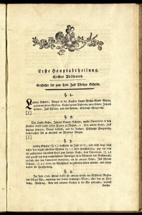 Erste Hauptabtheilung.
