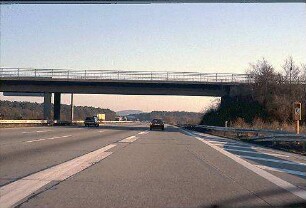 Ausfahrt aus Nebenfahrbahn Süd der A6 (Mannheim Richtung Heilbronn) zu Hauptfahrbahn Süd der A6 (Mannheim Richtung Heilbronn)