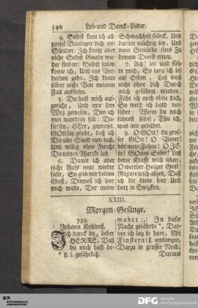 XXIII. Morgen-Gesänge.