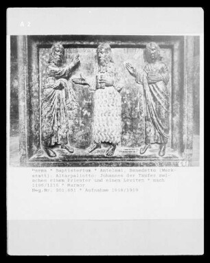 Johannes der Täufer und ein Levit erkennen Christus als Messias