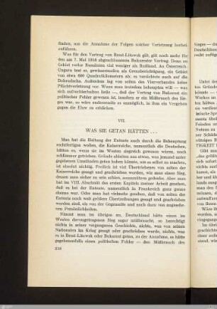 VII. Was sie getan hätten ...