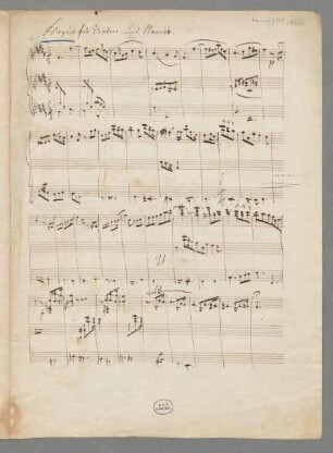 Adagio für Violine und Clavier - BSB Mus.ms. 4745-1