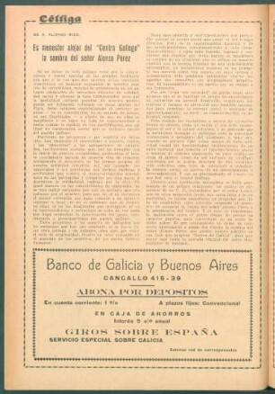 Es menester alejar del "Centro Gallego" la sombra del señor Alonso Pérez
