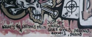 WHAT'S ON A WRiTERS MiND JUST DEF DESiGNS, SiLVER ROCKS, ARROWS, BULLETS, SKULLS
