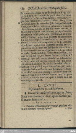 L. XXVIII. Uspianus libro 36. ad Sabinum