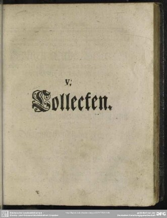 V. Collecten